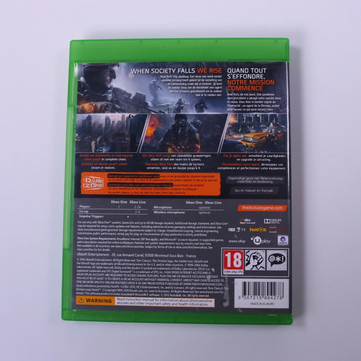 Xbox one - Tom Clancy's The Division - Ubisoft - productfoto 2