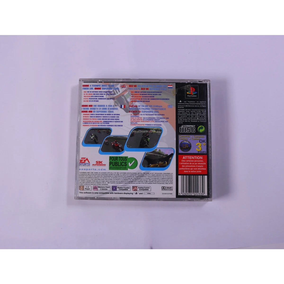PlayStation 1 - Superbike 2000 - productfoto 3