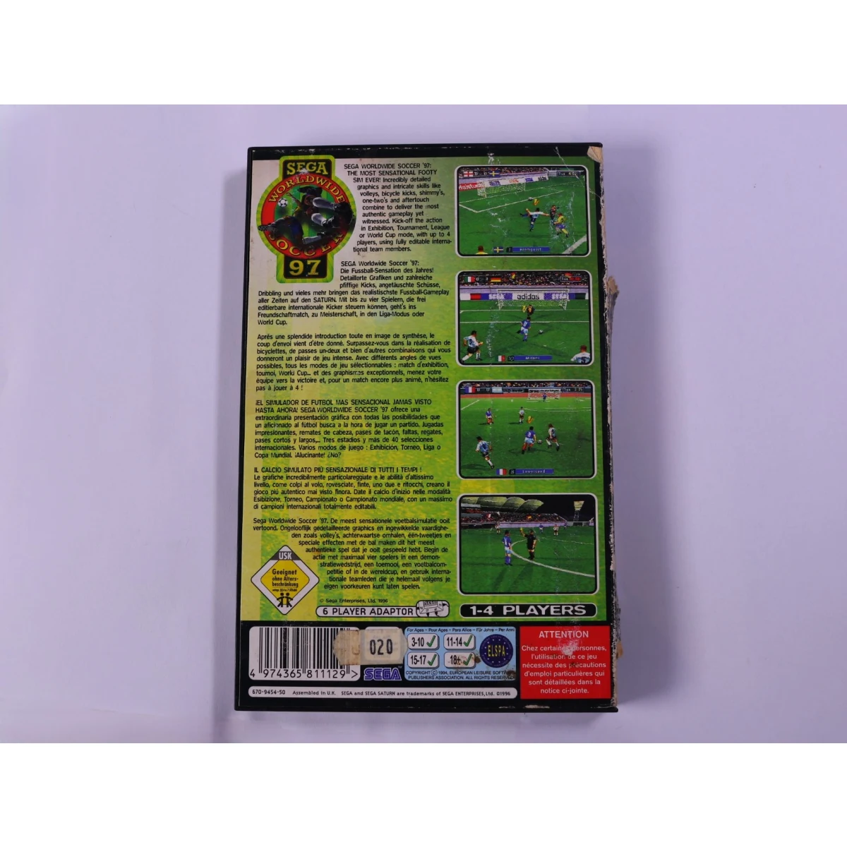 SEGA Saturn - Worldwide Soccer 97 - productfoto 3